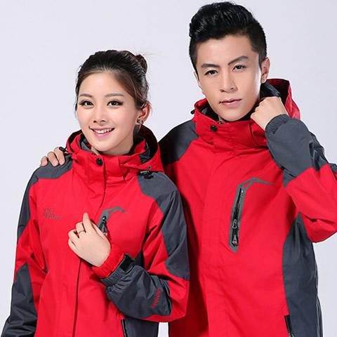 重庆新款冬季工作服棉衣红色冲锋衣YC99L-551A及YC99L-555B